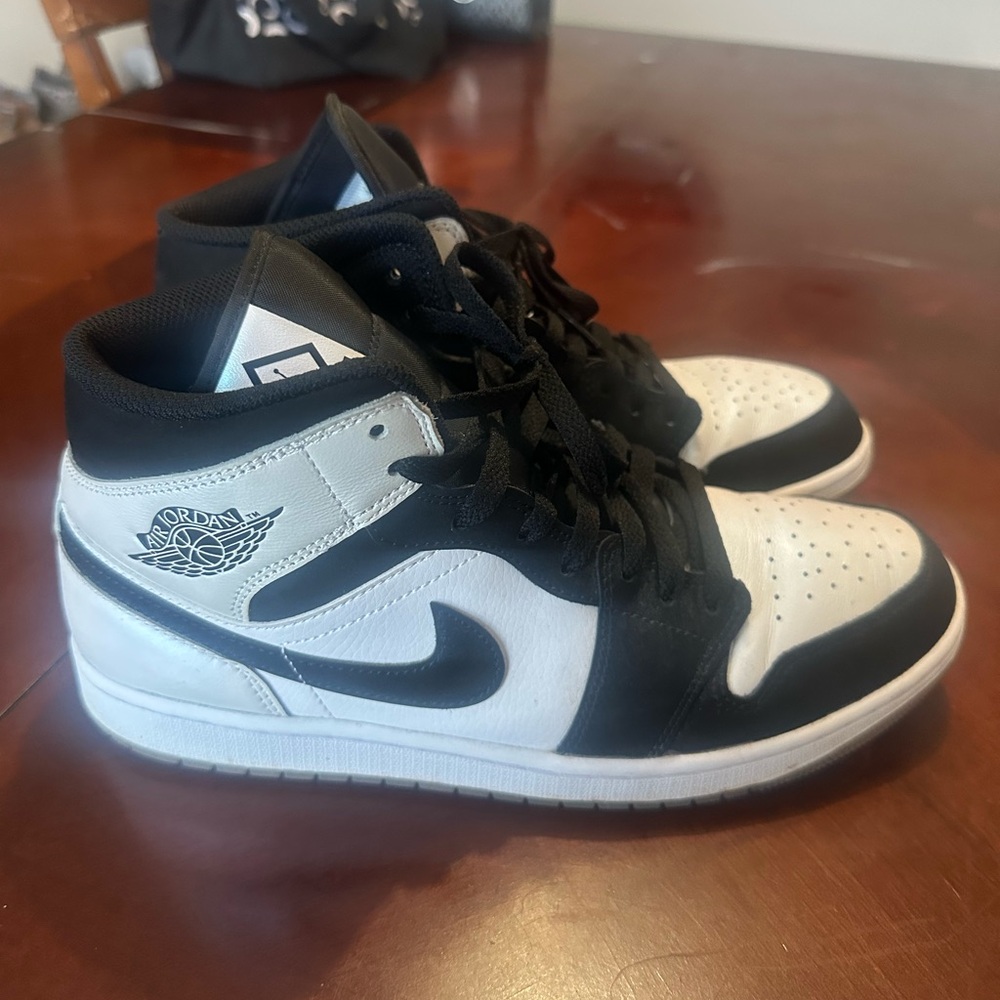 Jordan Black and White Athletic Sneakers